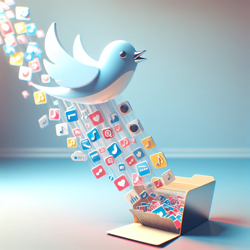 "User downloading a favorite tweet media file effortlessly on Twitter using a seamless interface, showcasing the ease of saving images and videos."