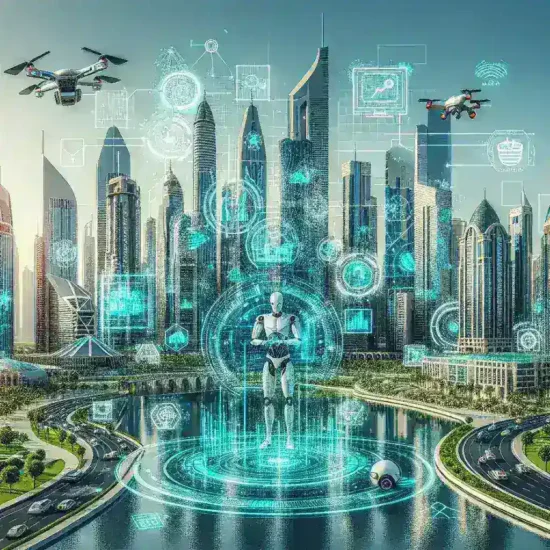Alt text: "شعار فعالية إنفيجن 2025 وعرض تكنولوجيا المستقبل في دولة الإمارات العربية المتحدة"