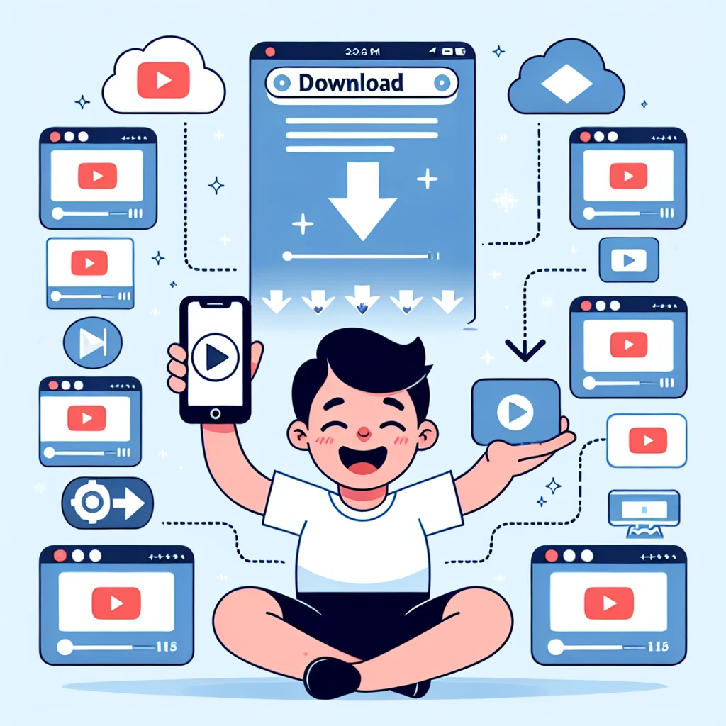 "صورة توضح خطوات تحميل فيديوهات تيك توك باستخدام SaveFrom، مع شاشة التطبيق ومحتوى مرئي مميز، في دليل شامل لحفظ المحتوى المفضل."